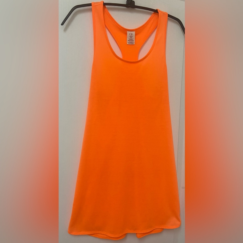Ocean Pacific Bright Orange Razor Back Tank Dress